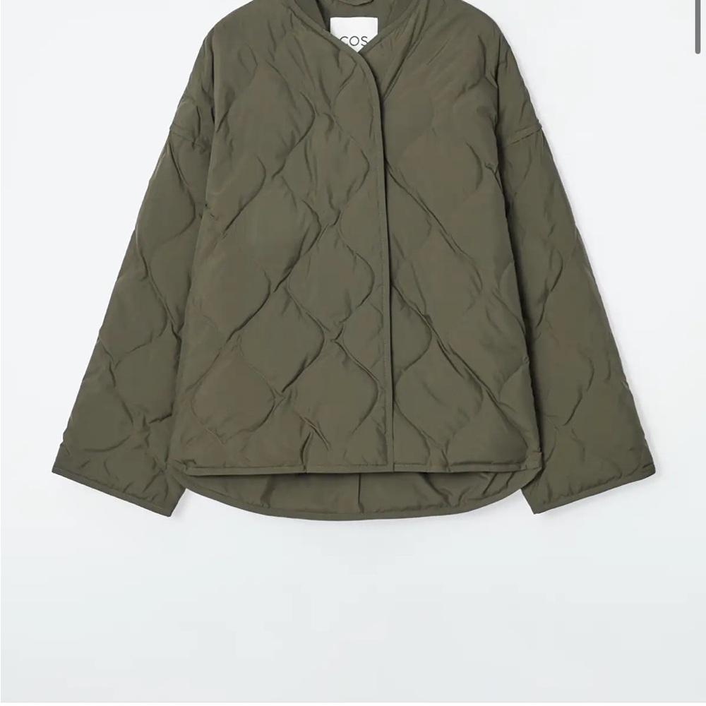 COS Green Utility Quilted Jacket